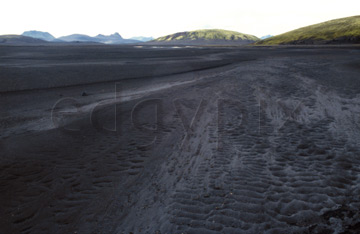 Comp image : torf0706 : Patterns in volcanic sand, west of the Myrdalsj&ouml; [Myrdalsjokull] icecap, southern Iceland